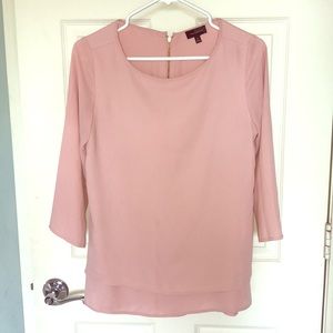 Blush colored 3/4 sleeve blouse from The Limited